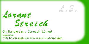 lorant streich business card